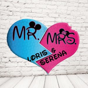 ''MR AND MRS TOPOLINO'' PUZZLE CUORE