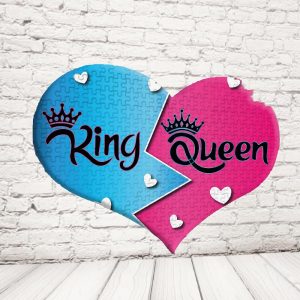 ''KING AND QUEEN CORONA'' PUZZLE CUORE