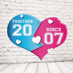 ''TOGETHER SINCE'' PUZZLE CUORE