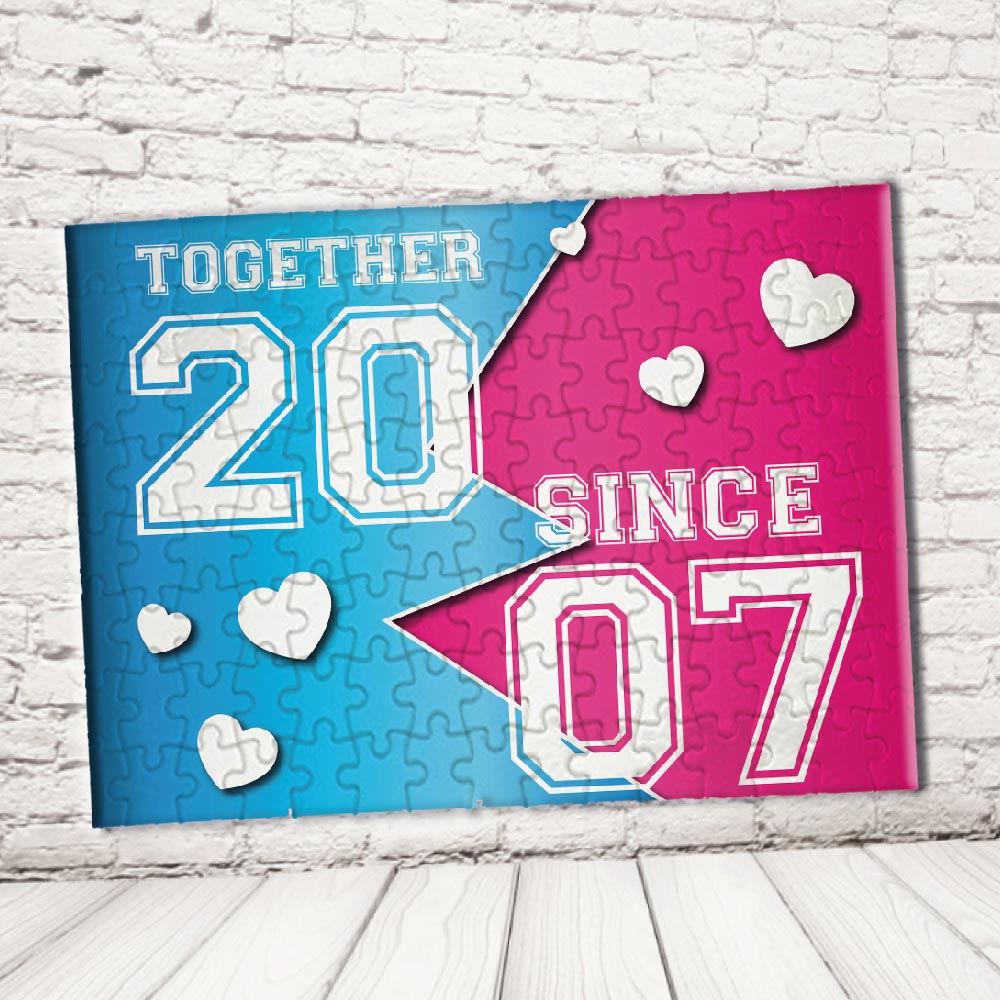 ''TOGETHER SINCE'' PUZZLE RETTANGOLO