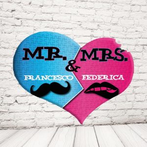 ''MR AND MRS BAFFI'' PUZZLE CUORE