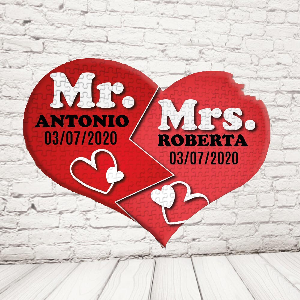 ''MR AND MRS DATA'' PUZZLE CUORE