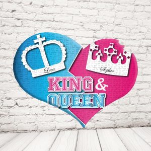 ''kind AND QUEEN REALI'' PUZZLE CUORE