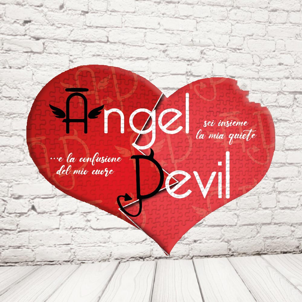 ''ANGEL E DEVIL'' PUZZLE CUORE