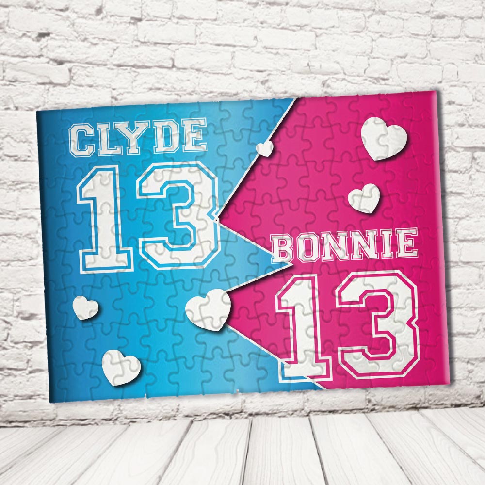 ''BONNIE AND CLYDE NUMERO'' PUZZLE RETTANGOLO