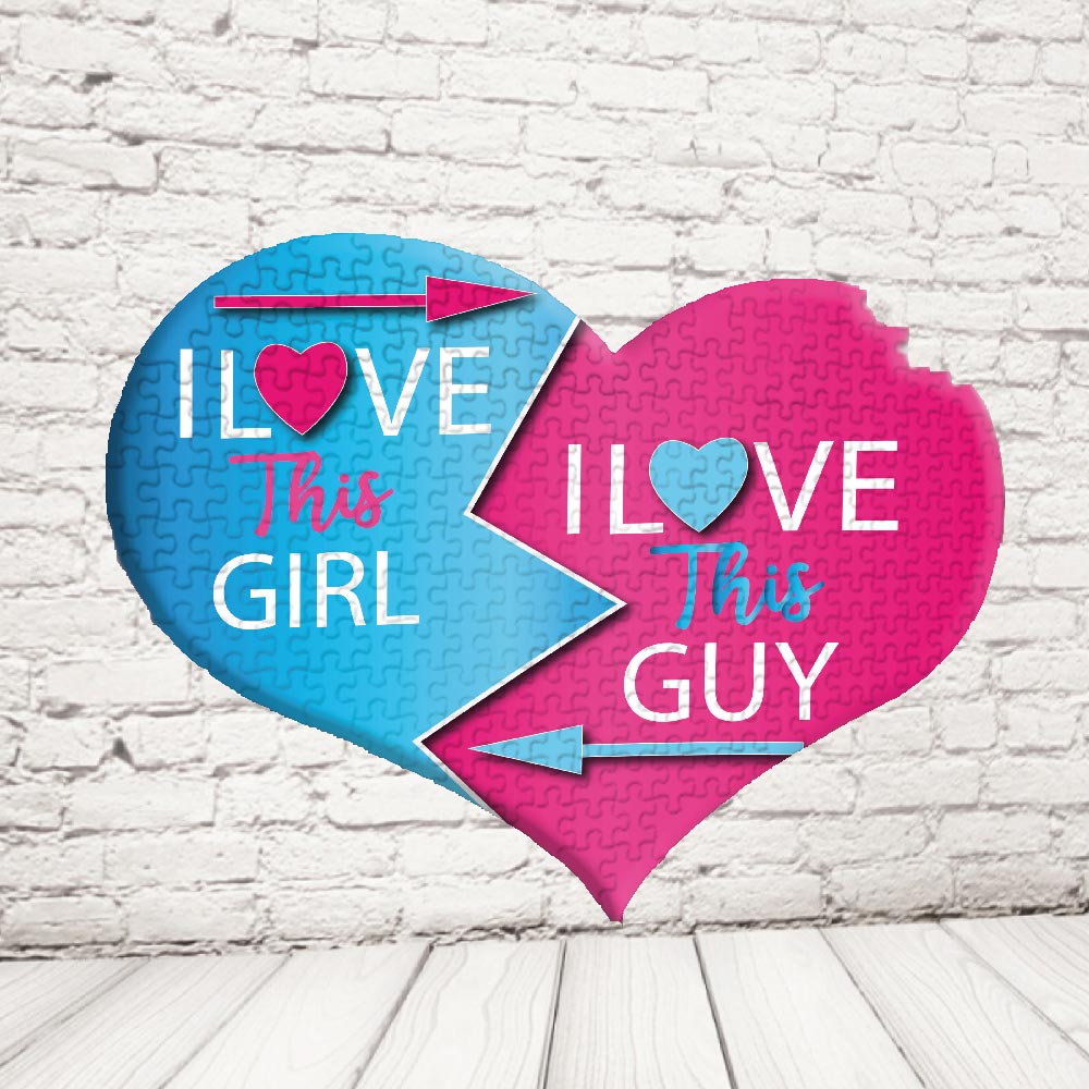 ''LOVE THIS GUY '' PUZZLE CUORE