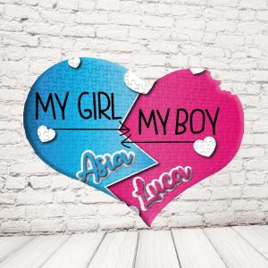 ''MY GIRL/MY BOY'' PUZZLE CUORE