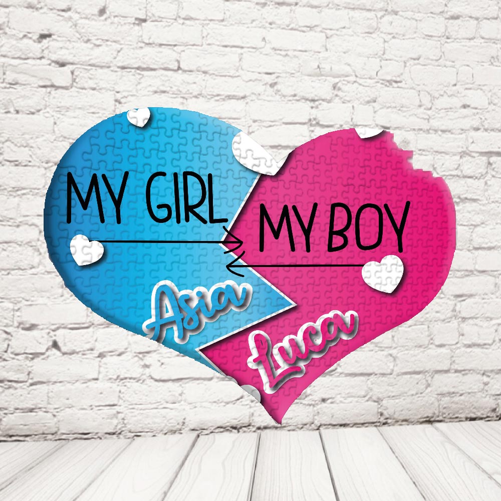 ''MY GIRL/MY BOY'' PUZZLE CUORE