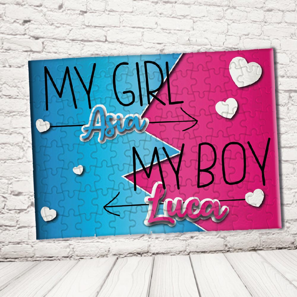 ''MY GIRL/MY BOY'' PUZZLE RETTANGOLO