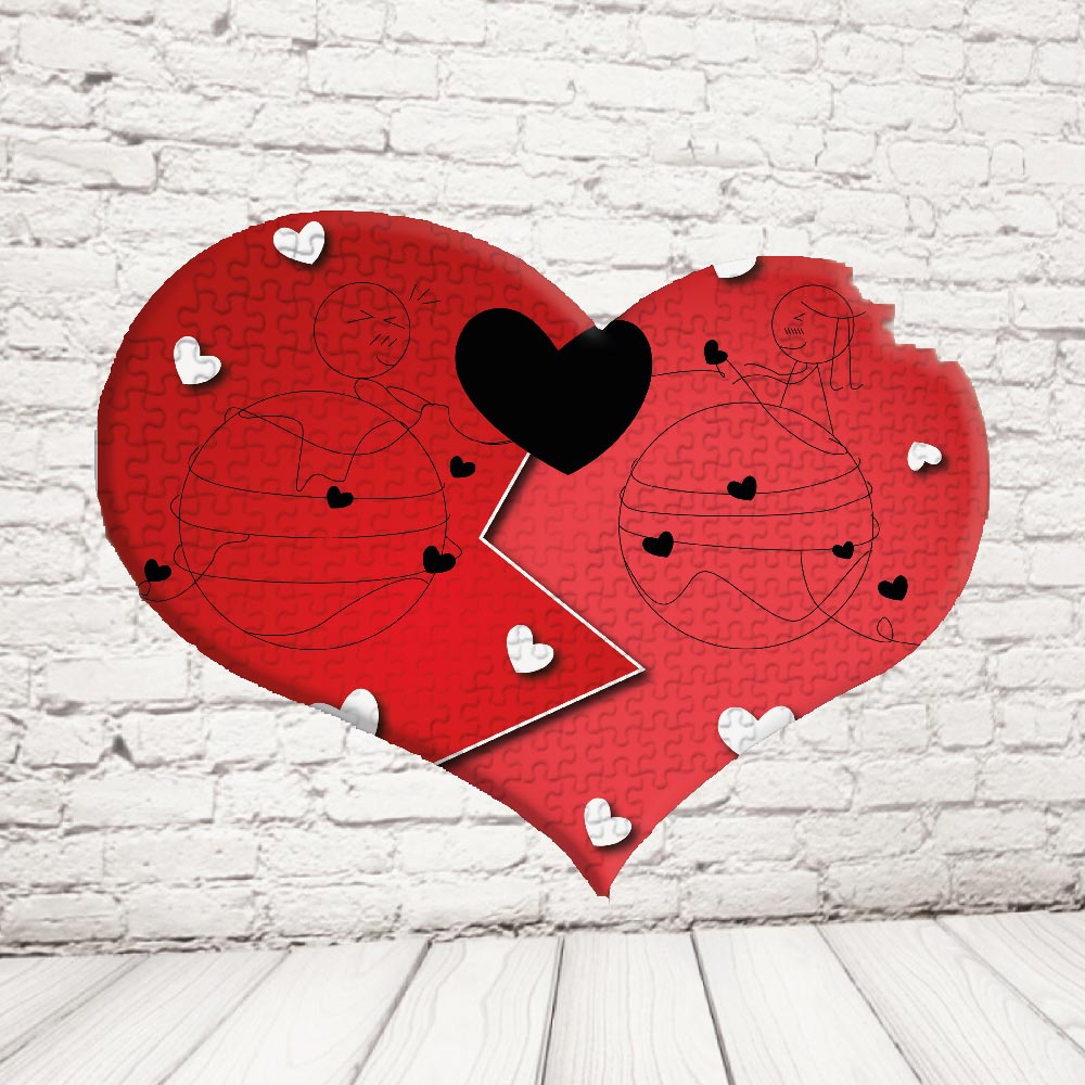 ''AMORE GOMITOLO'' PUZZLE CUORE