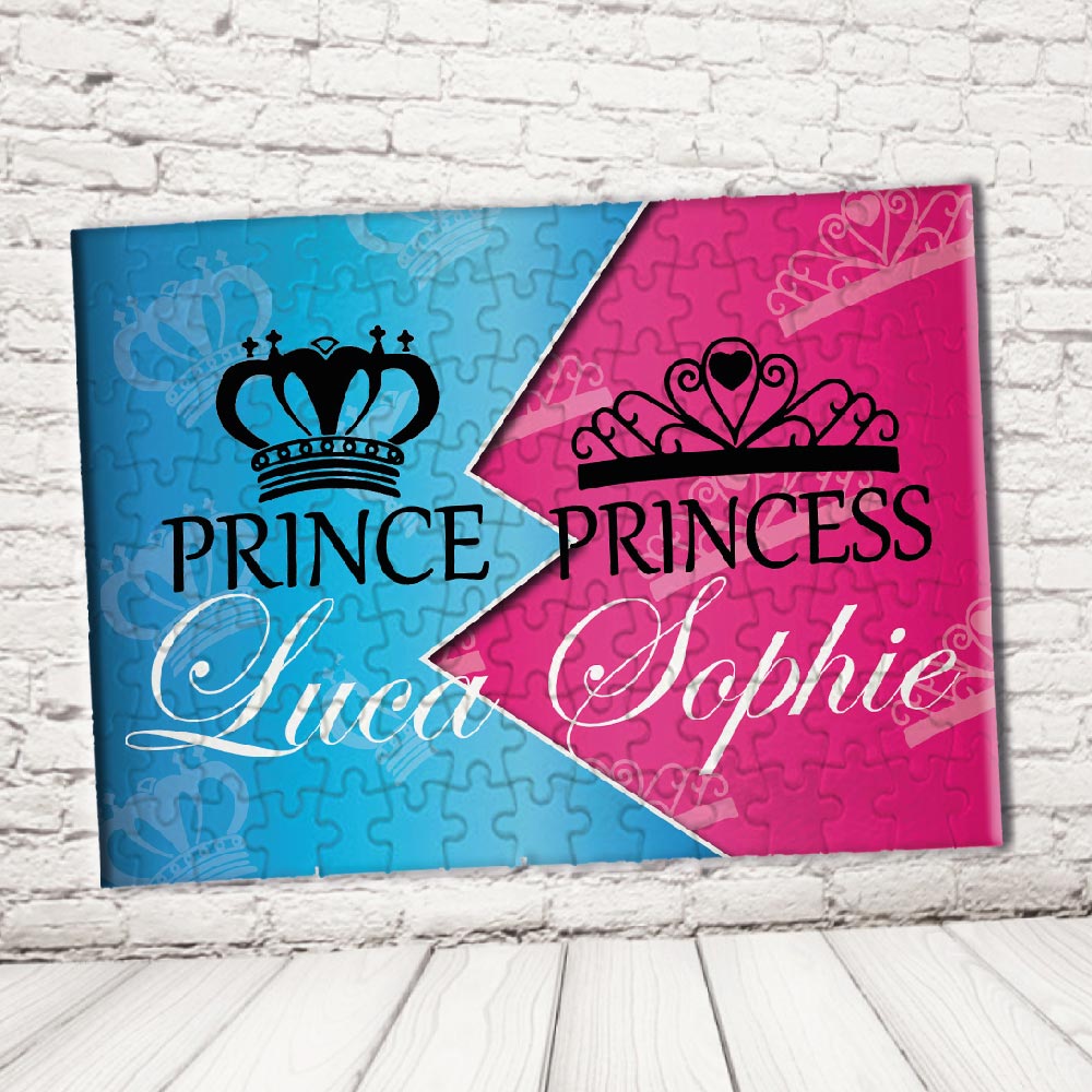 ''PRINCE AND PRINCESS NOMI'' PUZZLE RETTANGOLO