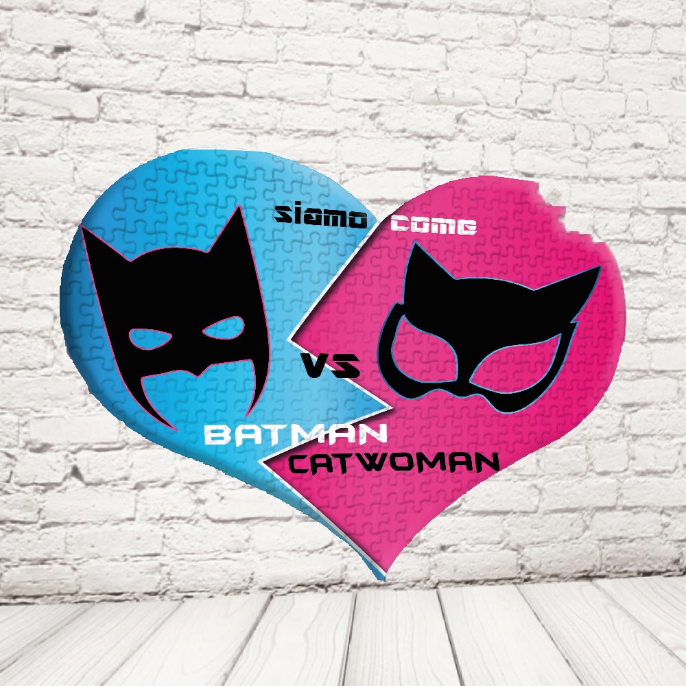 ''BAT AND CAT '' PUZZLE CUORE
