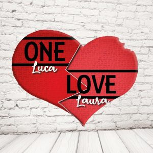 ''ONE LOVE'' PUZZLE CUORE