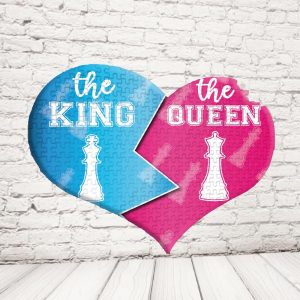 ''KING AND QUEEN SCACCHI'' PUZZLE CUORE