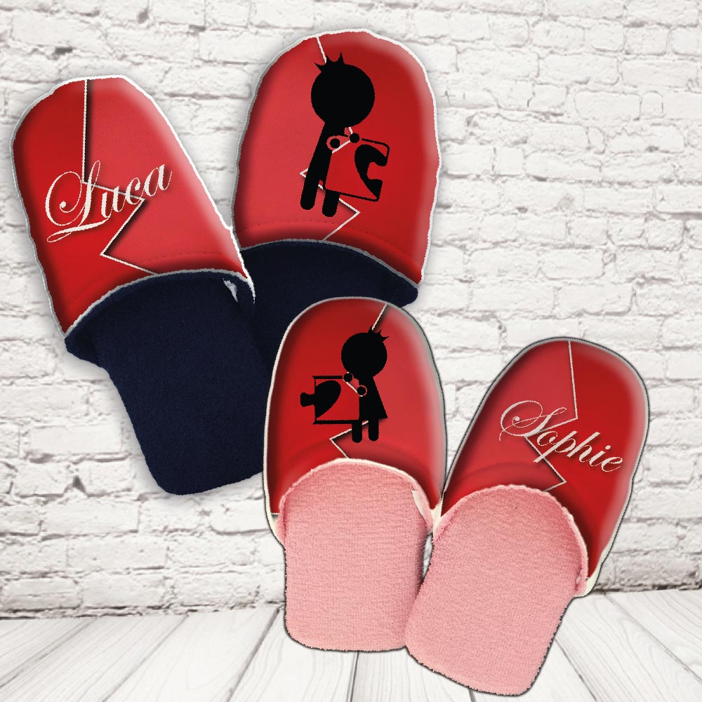 coppia pantofole ''LOVE PUZZLE''