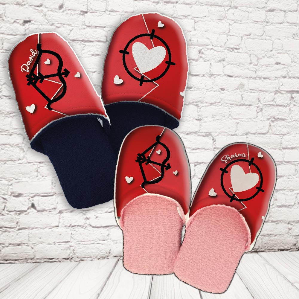 coppia pantofole ''HO FATTO CENTRO''