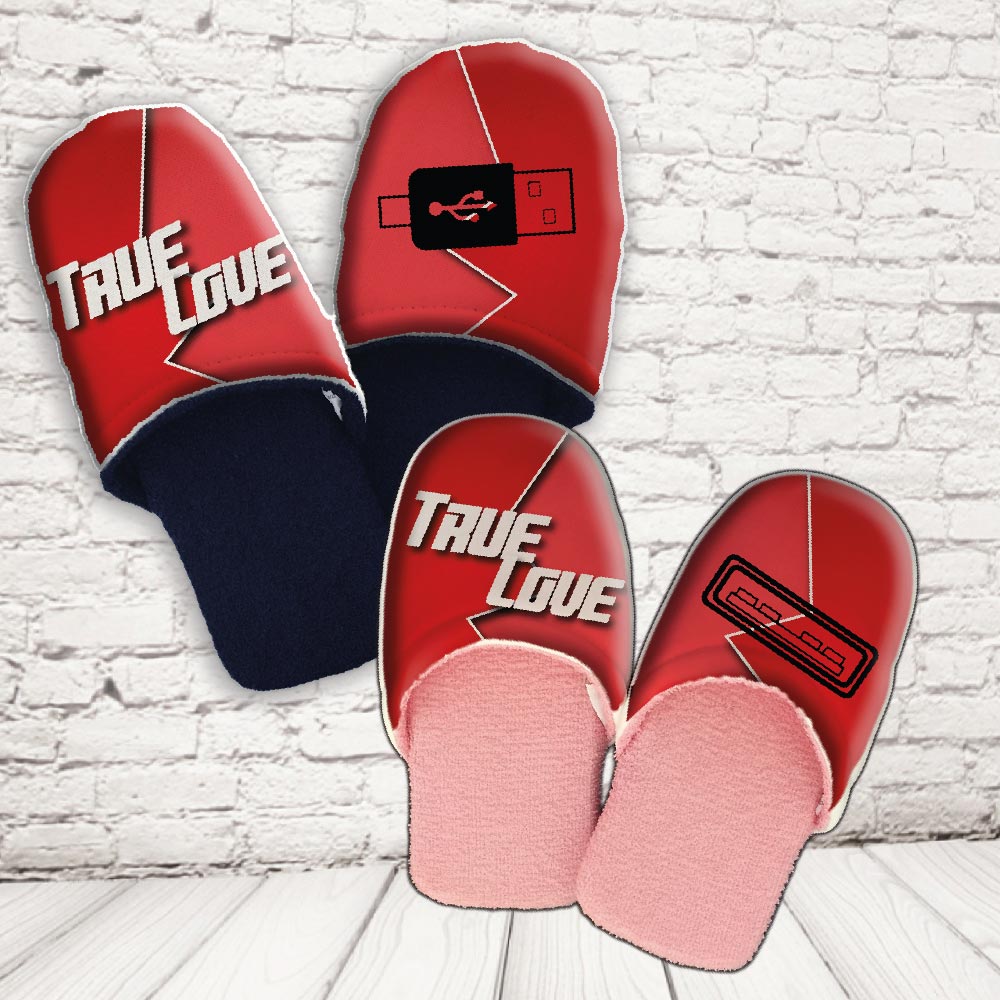 coppia pantofole ''TRUE LOVE''