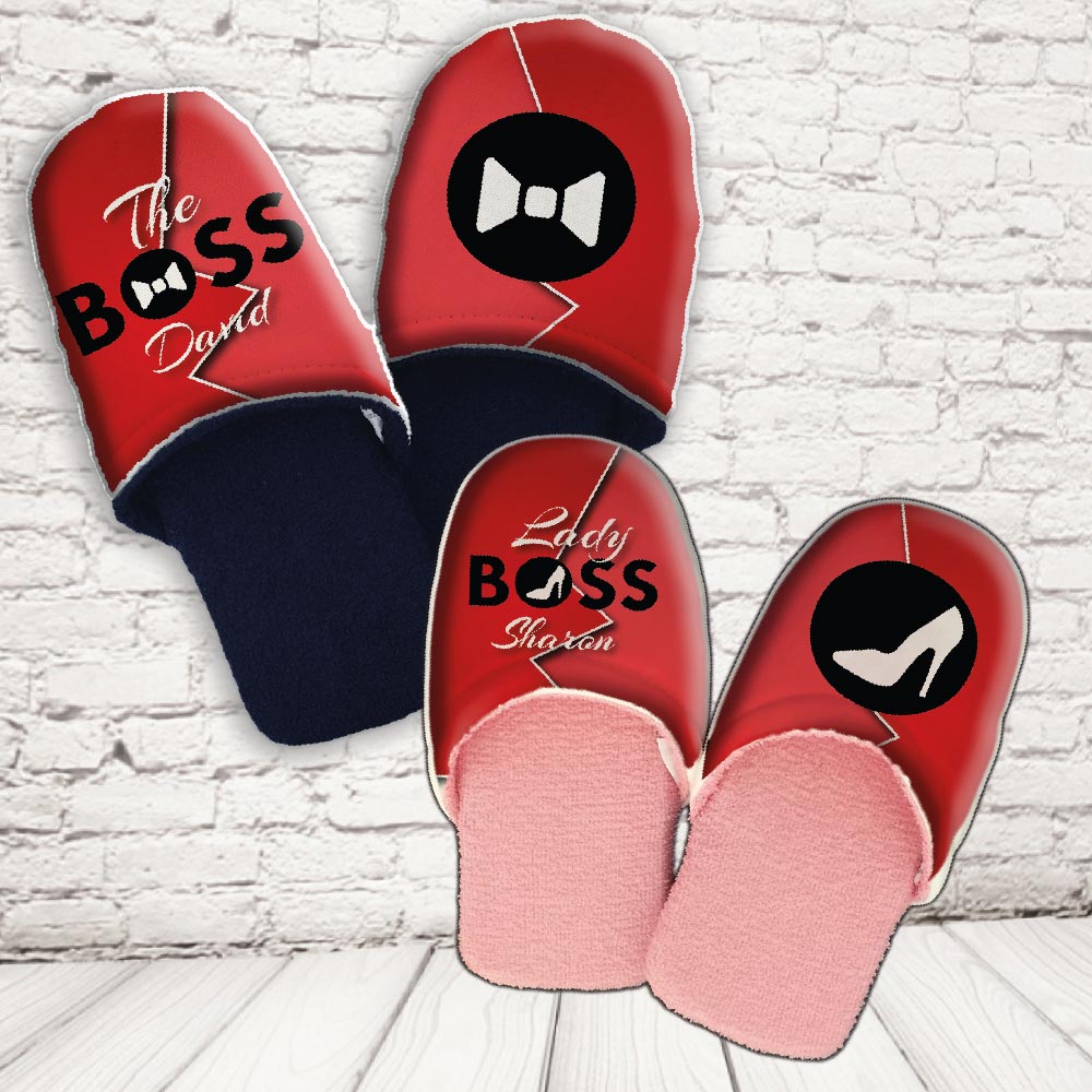 coppia pantofole ''BOSS AND REAL BOSS''