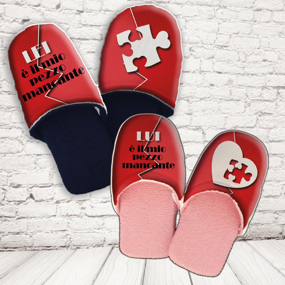 coppia pantofole ''PEZZO MANCANTE''