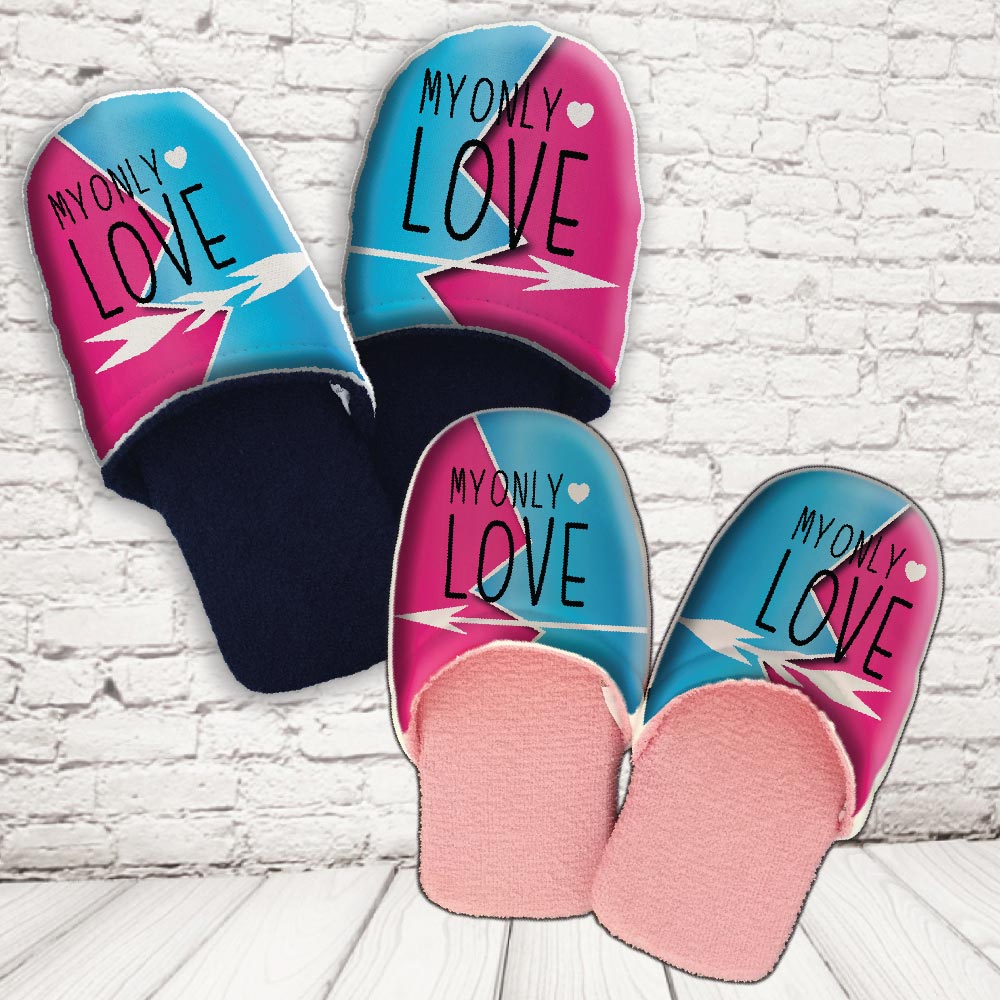 coppia pantofole ''MY ONLY LOVE''