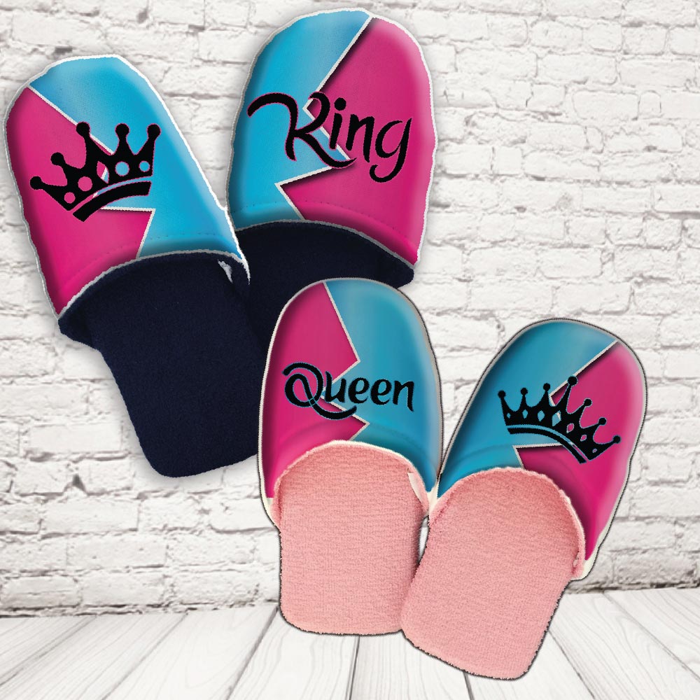 coppia pantofole ''KING AND QUEEN''