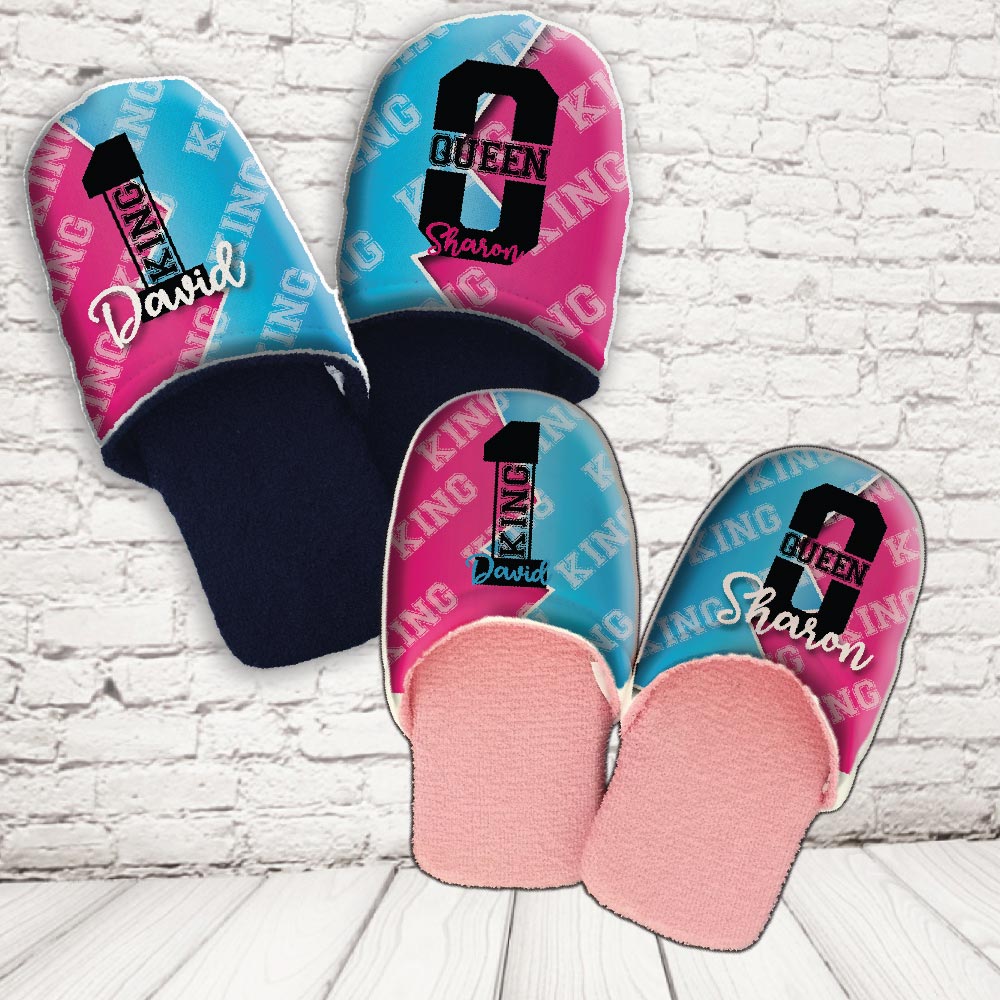 coppia pantofole ''KING AND QUEEN NUMERO''