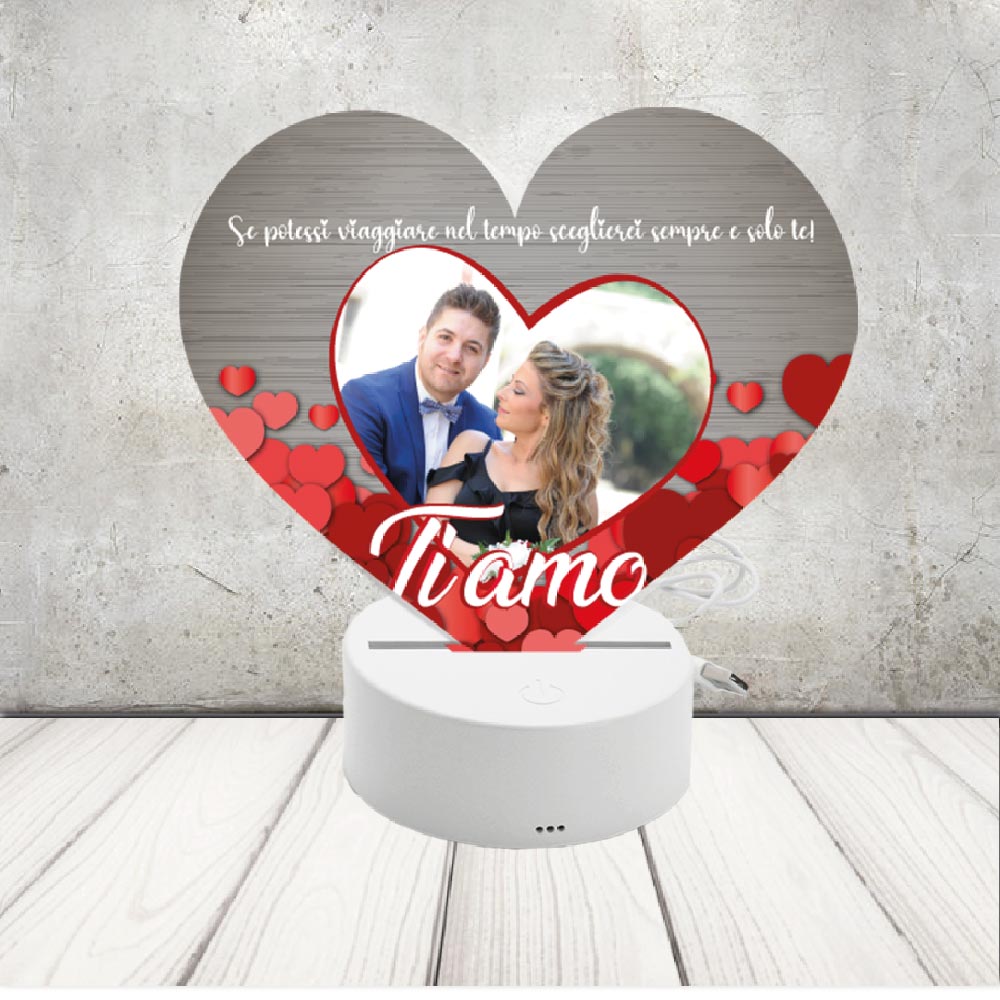 led ''ti amo'' cuori cuore