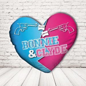 CUSCINO CUORE BONNIE E CLYDE