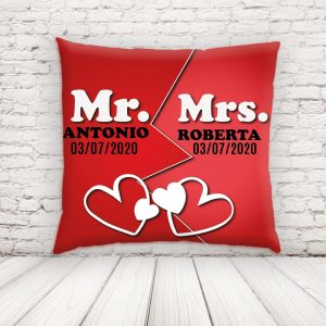 MR AND MRS NOMI E DATA CUSCINO QUADRATO