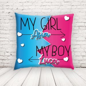 MY GIRL AND MY BOY CUSCINO QUAD