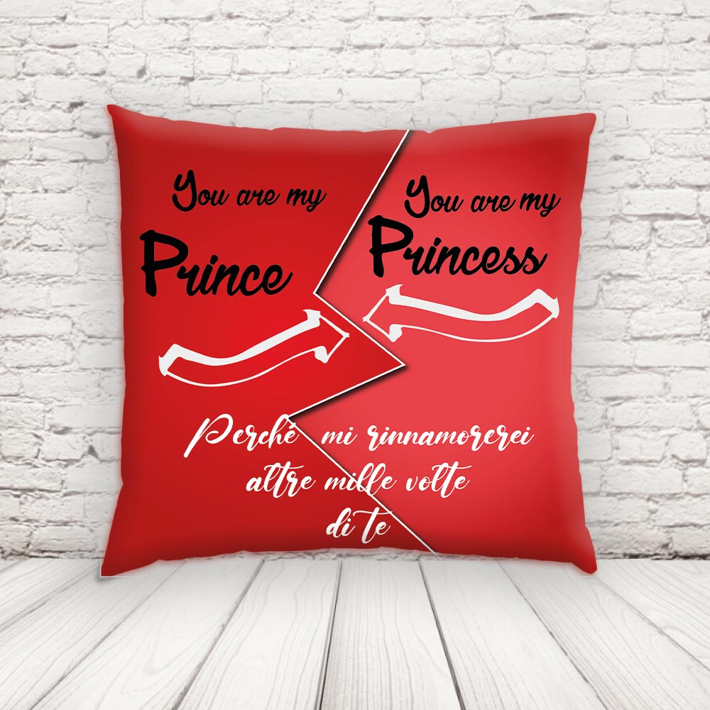 PRINCE AND PRINCESS FRECCIA CUSCINO CUORE