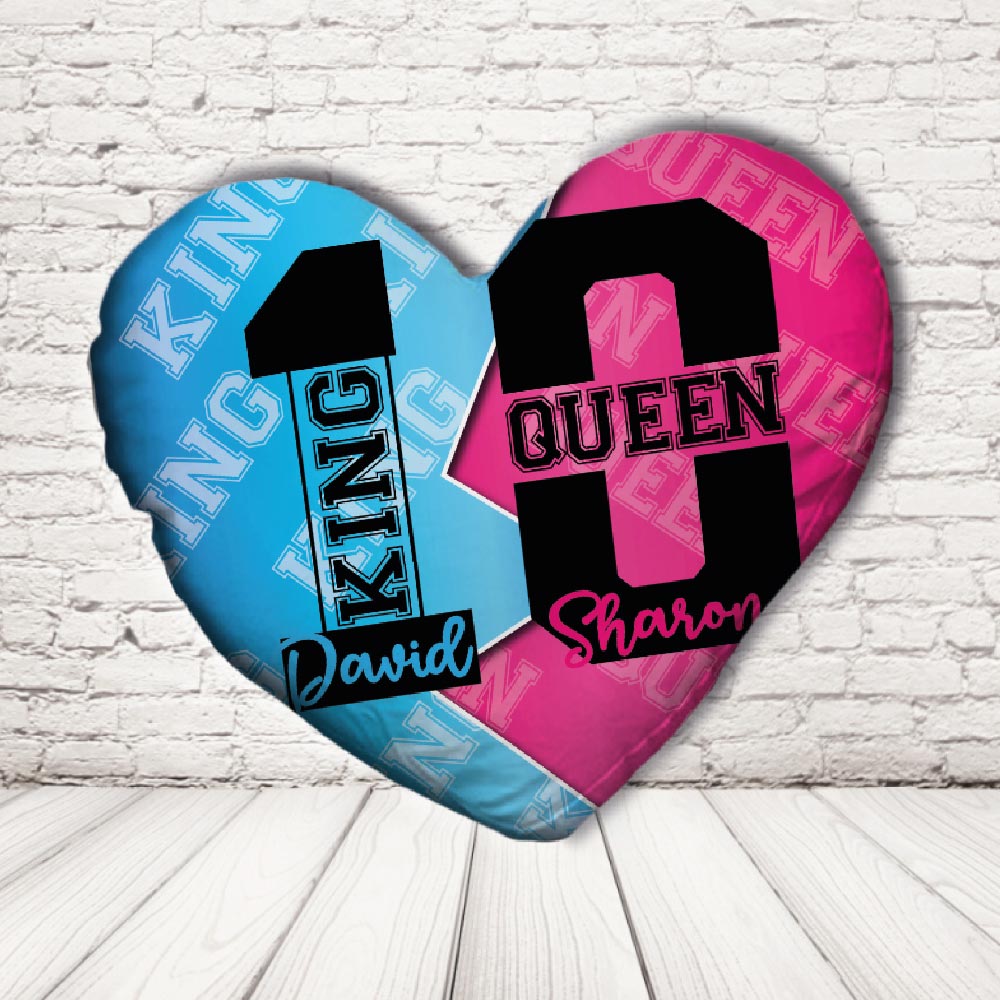 king and queen cuscino cuore