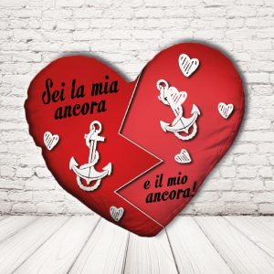 CUSCINO CUORE AMORE ANCORA