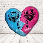 re e regina carte cuscino cuore