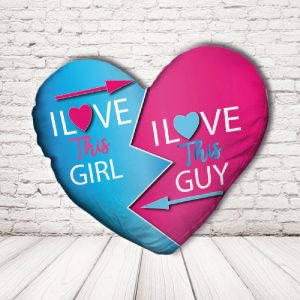 LOVE THIS GUY/GIRL CUSCINO CUORE