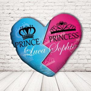 corona reale cuscino cuore