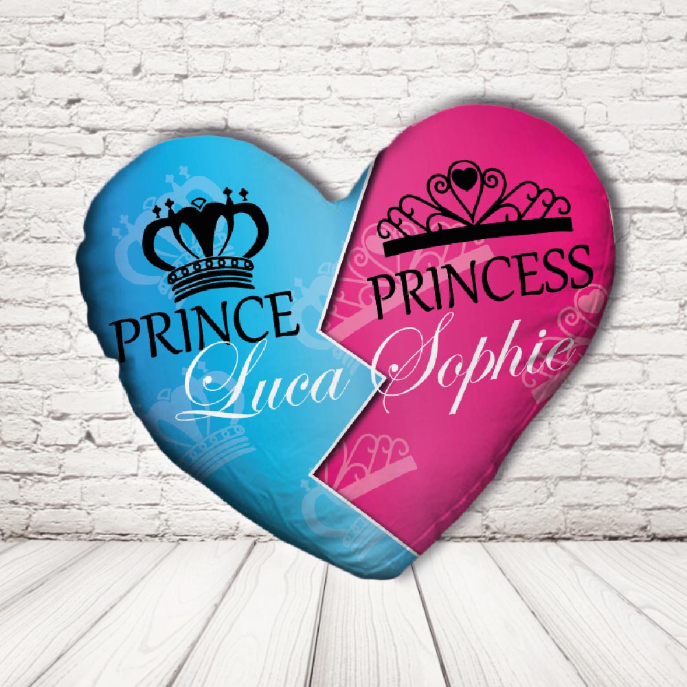 corona reale cuscino cuore