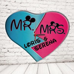OROLOGIO CUORE ''MR AND MRS TOPOLINI''