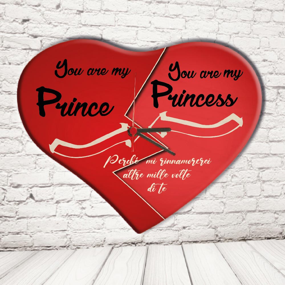 OROLOGIO CUORE ''PRINCE AND PRINCESS FRECCIA''