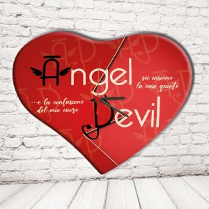 OROLOGIO CUORE ''ANGEL & DEVIL''