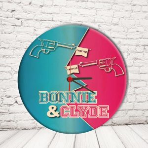 OROLOGIO CERCHIO ''BONNIE E CLYDE PISTOLE''