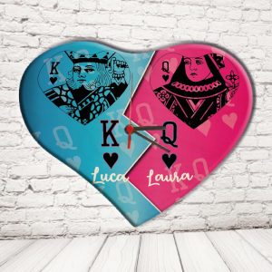 OROLOGIO CUORE ''RE E REGINA DI CUORI'