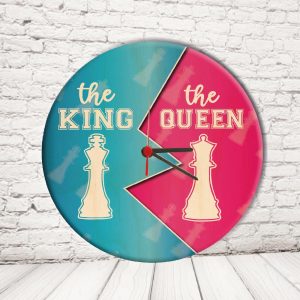 OROLOGIO CERCHIO ''KING AND QUEEN SCACCHI''