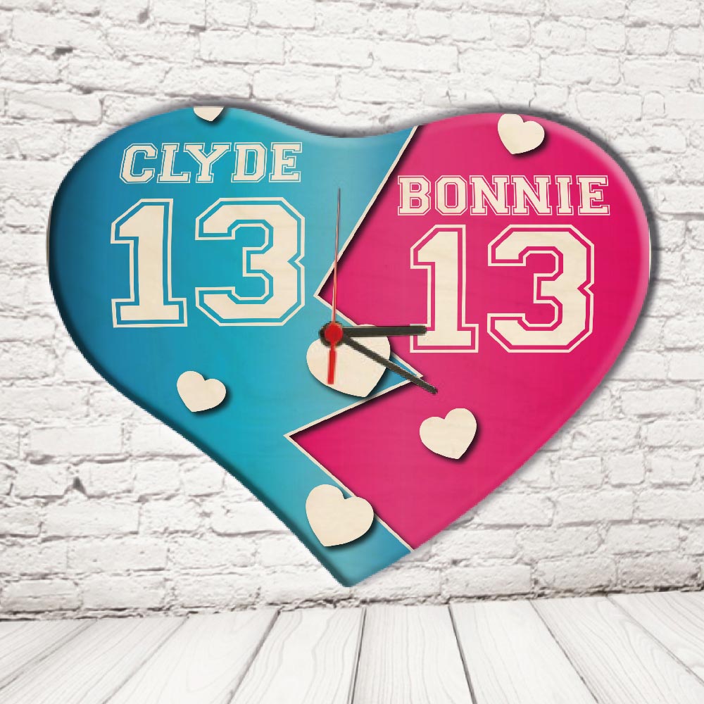 OROLOGIO CUORE ''BONNIE AND CLYDE''