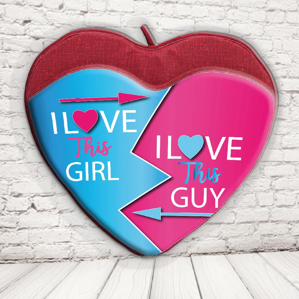 CUSCINO PORTA OGGETTI ''LOVE THIS GUY/GIRL''