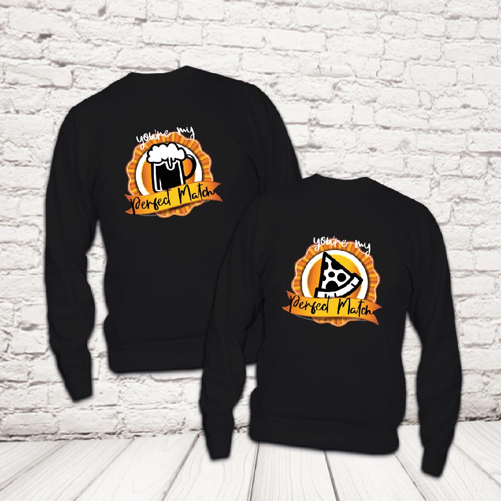 COPPIA FELPE ''PERFECT MATCH'' NERE