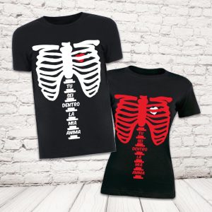COPPIA T-SHIRT ''DENTRO L'ANIMA '' NERA