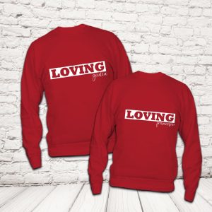 COPPIA FELPE ''LOVING'' ROSSE