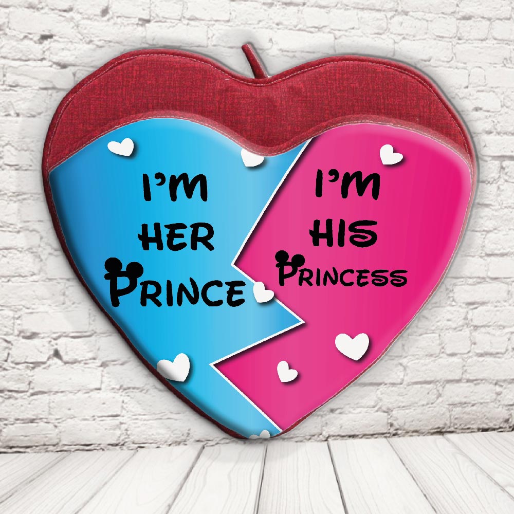 CUSCINO PORTA OGGETTI ''PRINCE AND PRINCESS TOPINI''