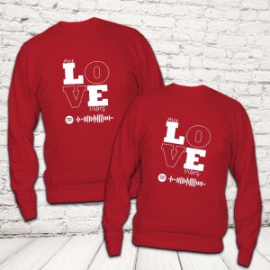 COPPIA FELPE ''spotify'' rosse